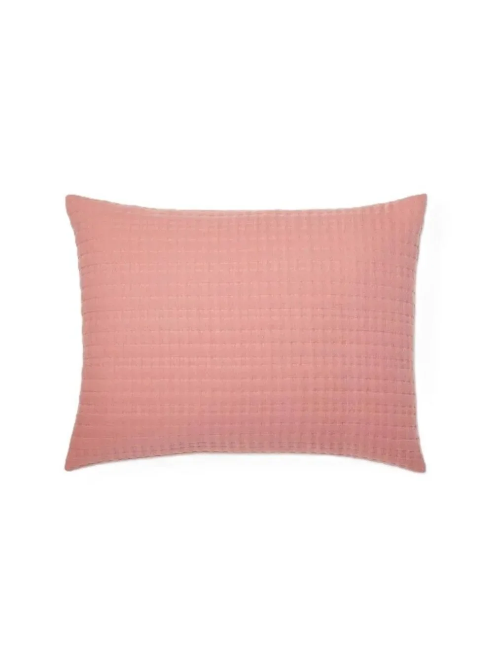 Casaluna King Pillow Sham Mauve Pink Matelasse Striped Lyocell & Cotton Blend